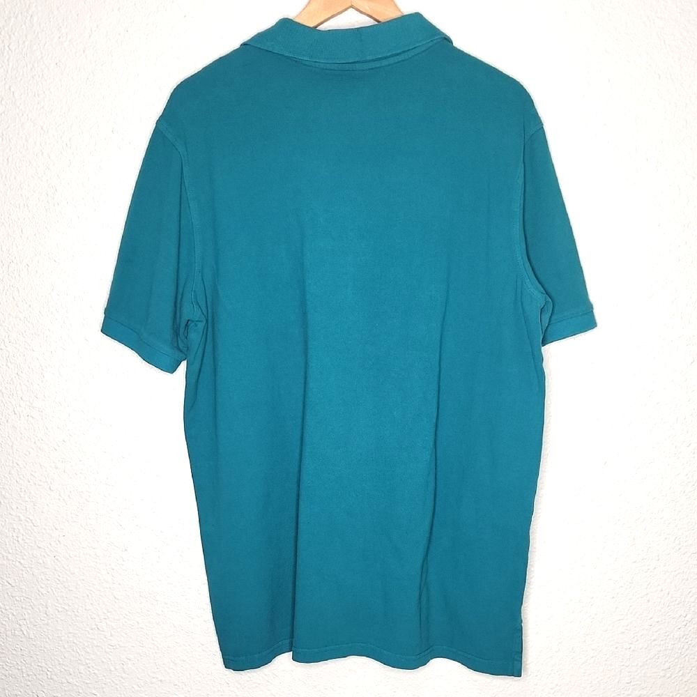 Goodfellow & Co Loring Teal Blue Polo Shirt Short Sleeves Men's Size XL - Picture 3 of 5